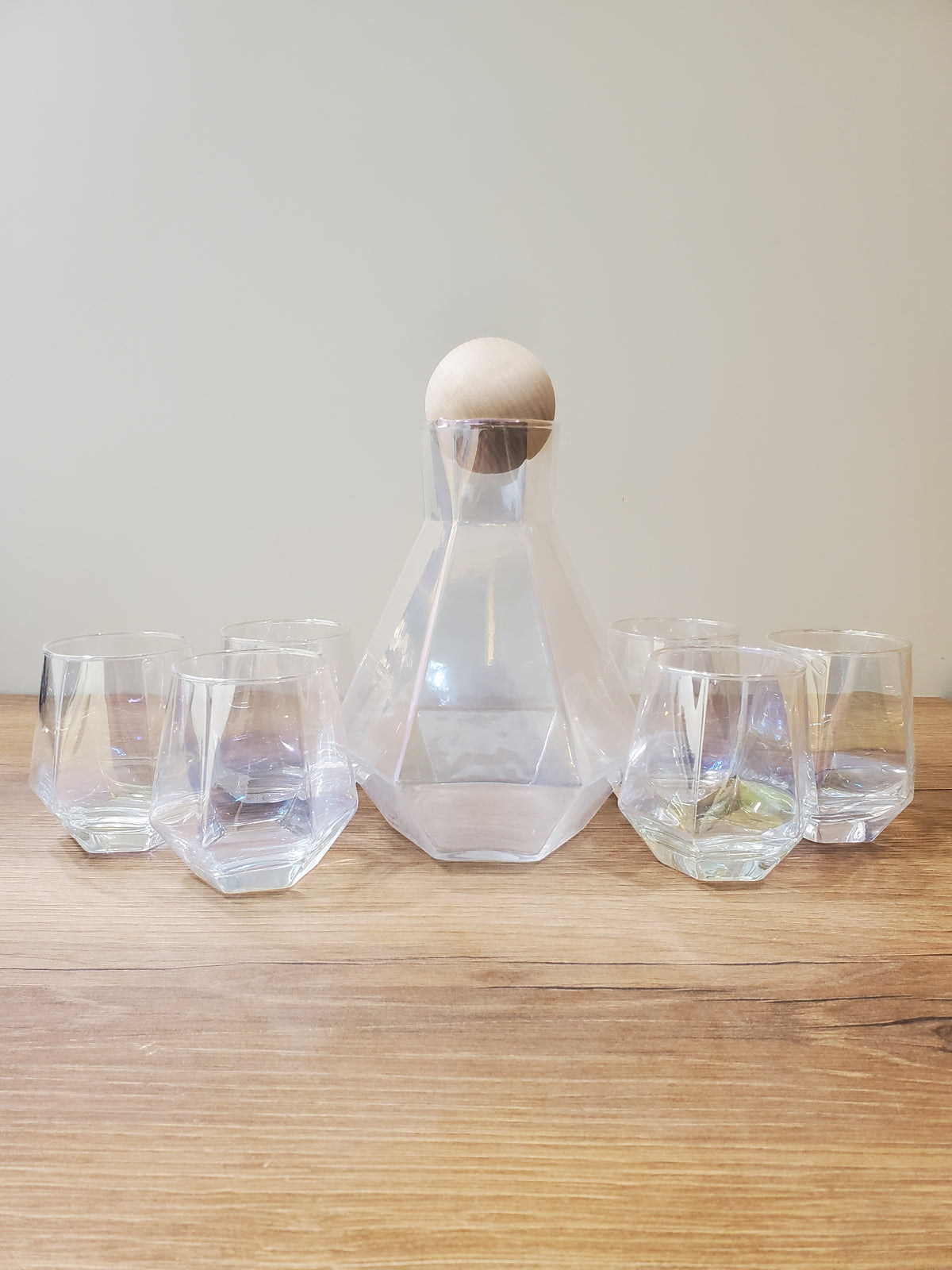 Clear Wooden Ball Water Set 7Pcs (XHG-006)