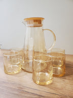 Luxury Amber Glass Water Set – 7 Pieces (XHG-42)