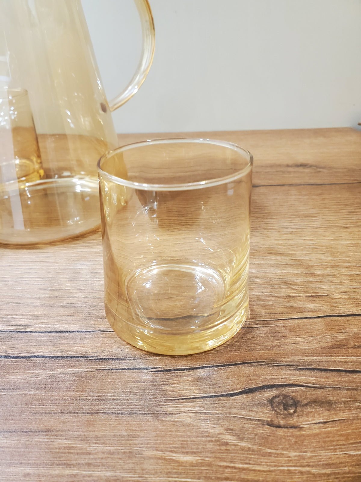 Luxury Amber Glass Water Set – 7 Pieces (XHG-42)