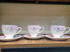 Floral Tea Cup & Saucer Set 12Pcs