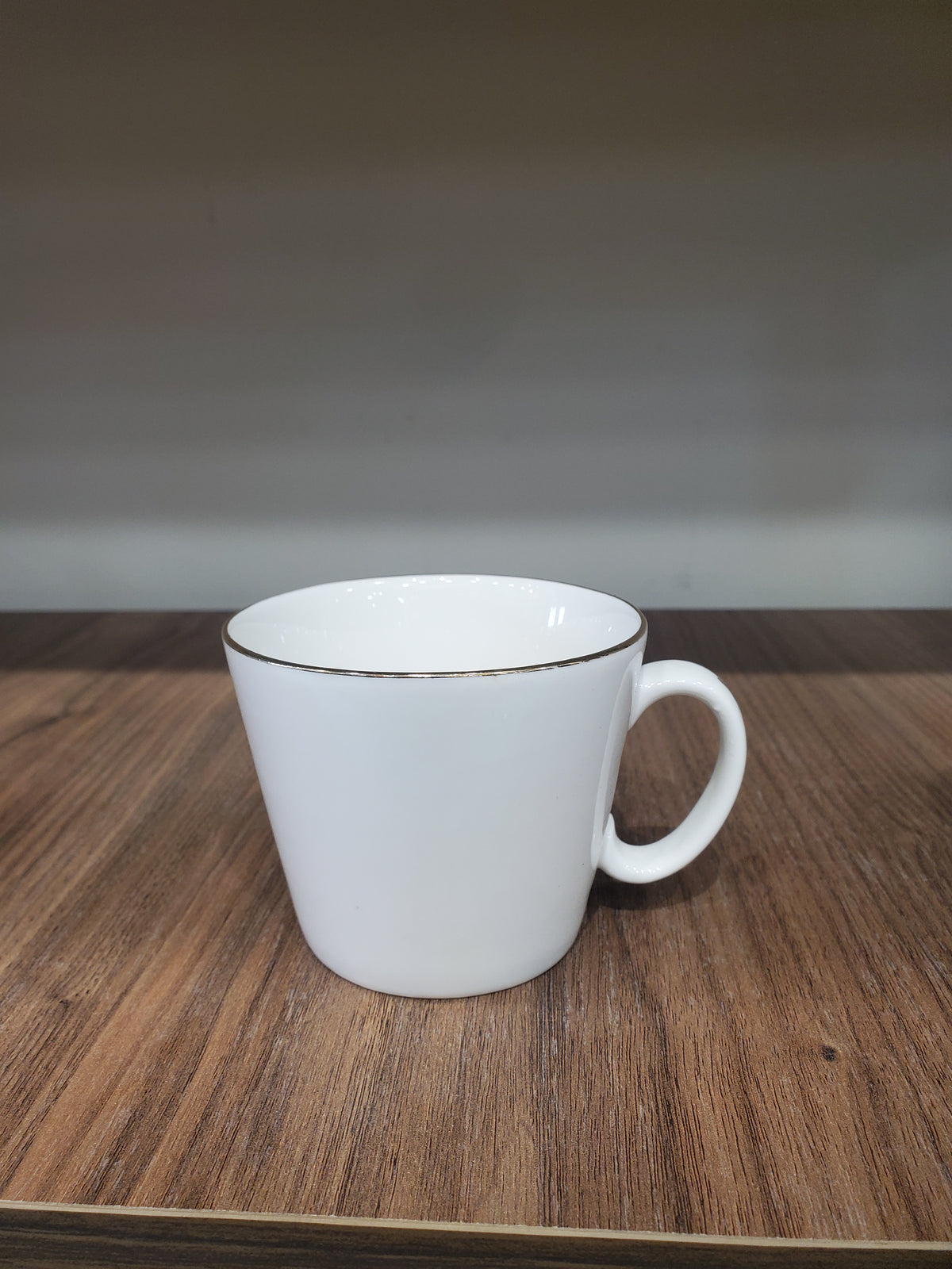 Classic White Gold Rim Coffee Cup Set 6Pcs