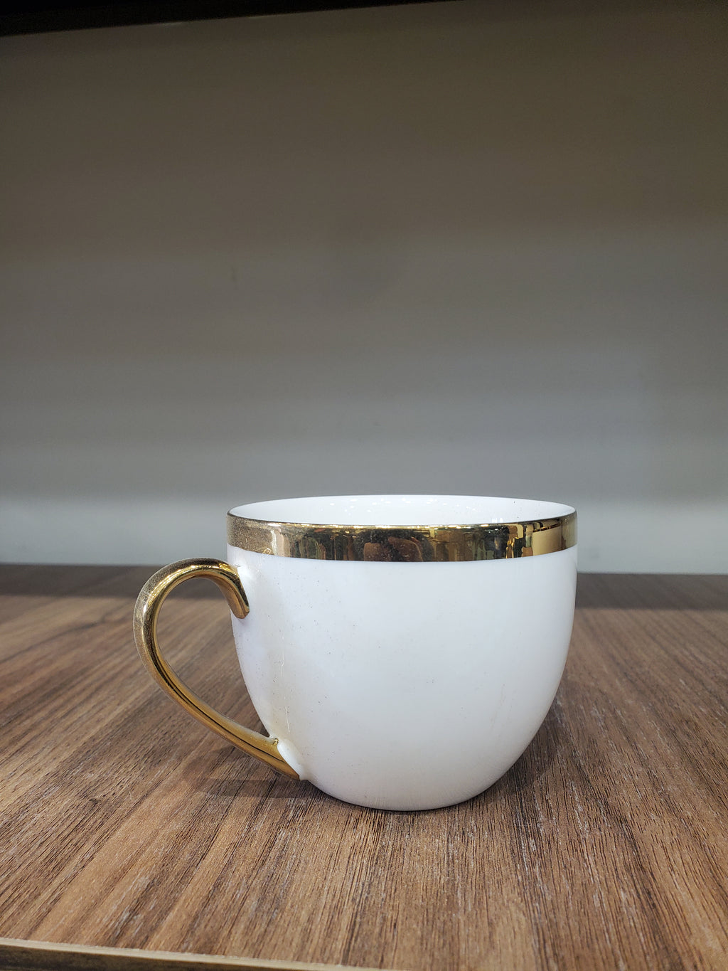Luxury White & Gold Coffee Cup Set 6Pcs