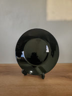 Plain Black 10.5" Inch Marble Dinner Plate - 6-Piece Set (BNMP-100)