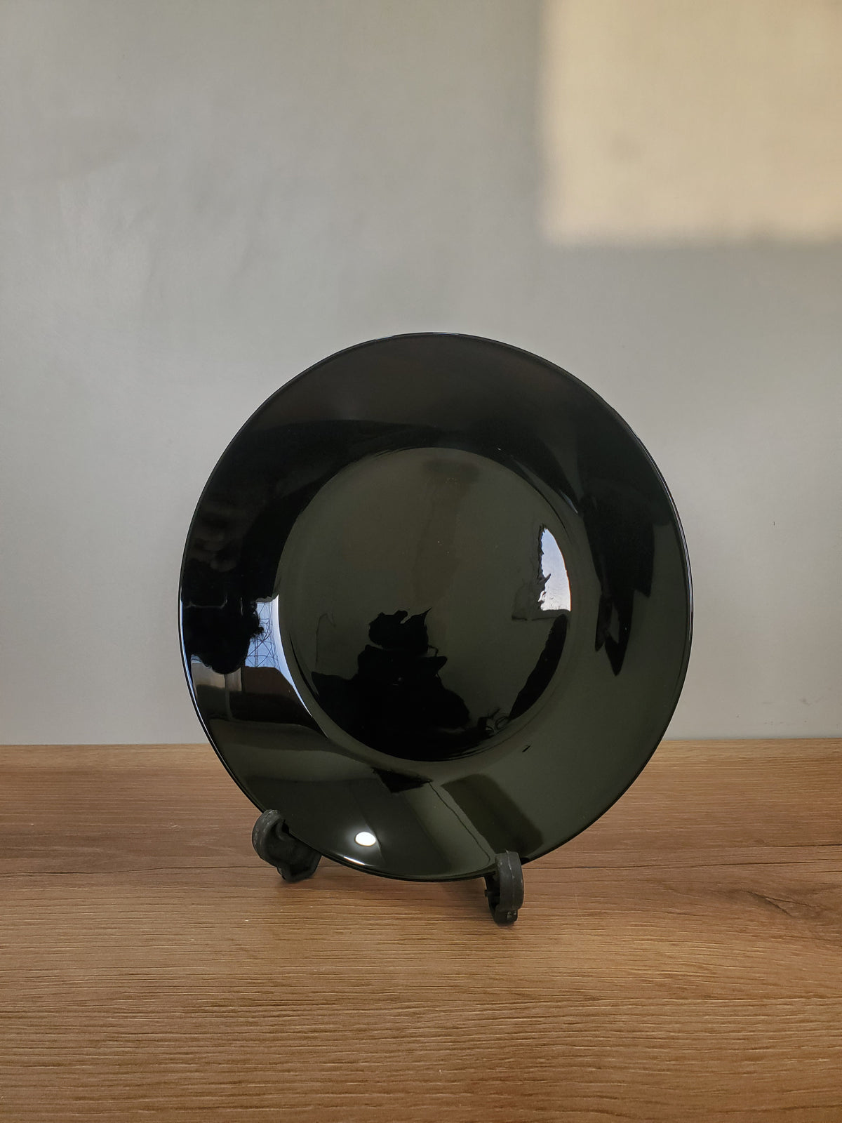 Plain Black 10.5" Inch Marble Dinner Plate - 6-Piece Set (BNMP-100)
