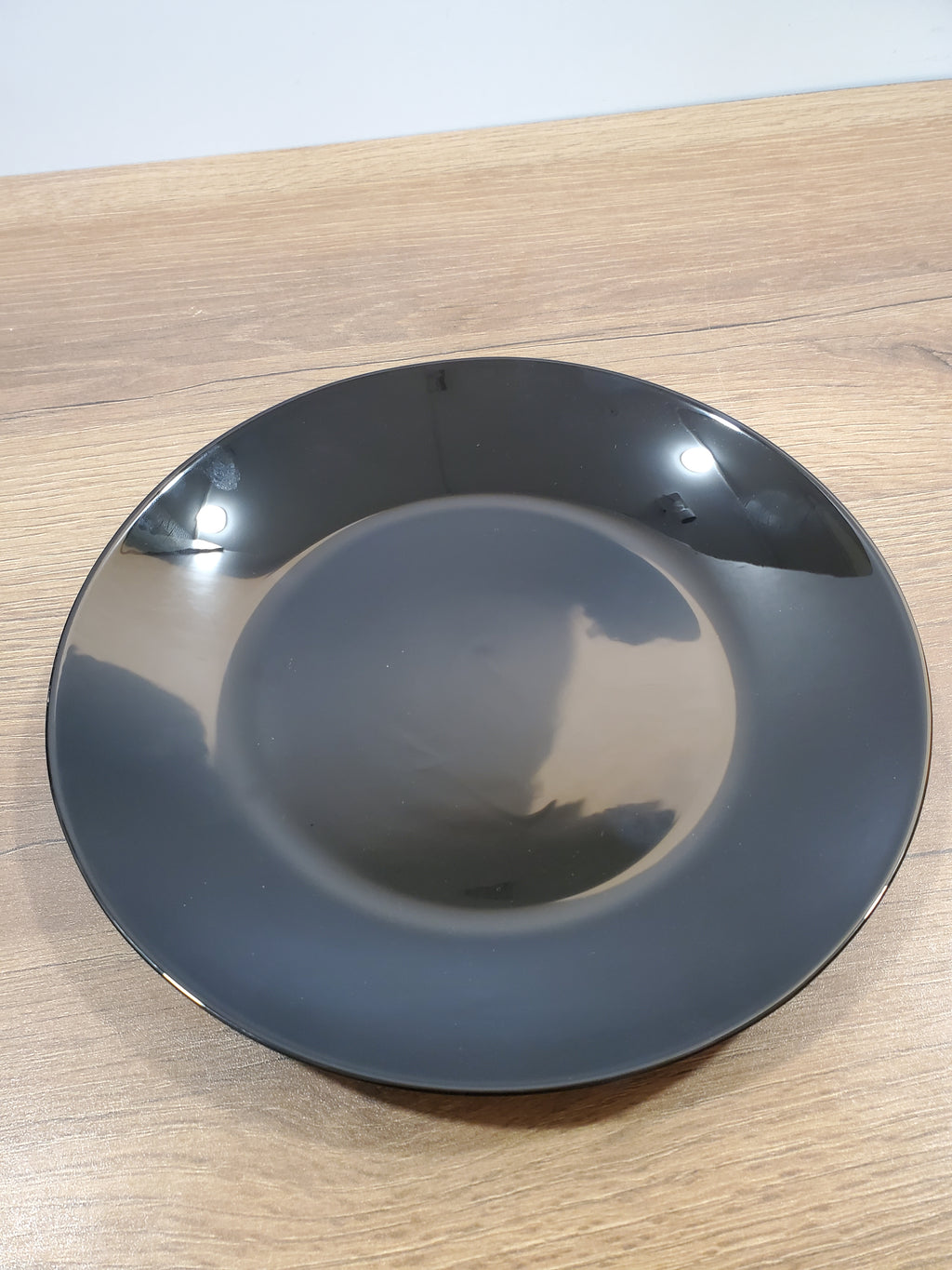 Plain Black 10.5" Inch Marble Dinner Plate - 6-Piece Set (BNMP-100)