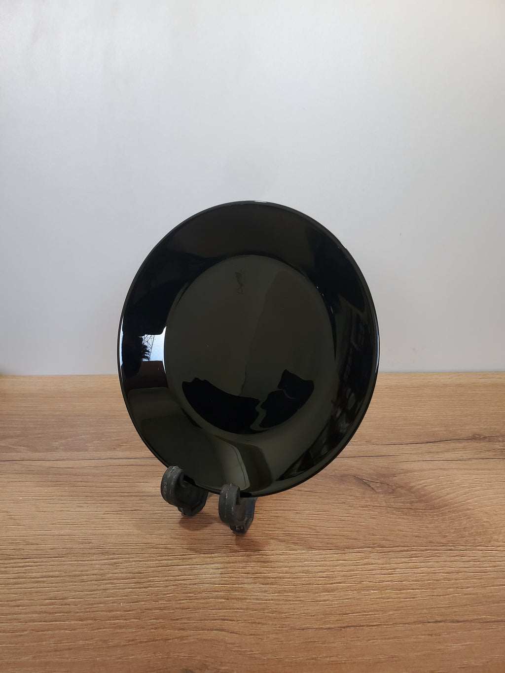 Plain Black 7.5" Inch Marble Quarter Plate 6-Piece Set (BNMP-70)