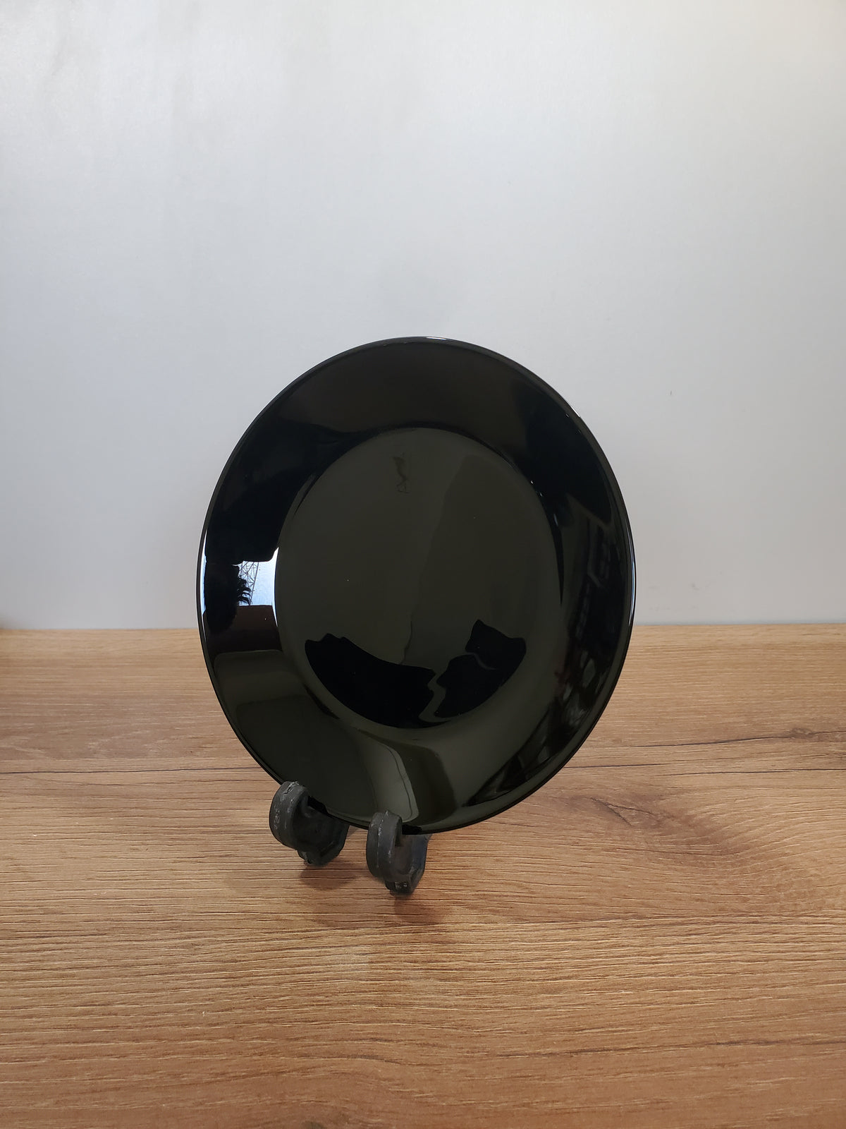 Plain Black 7.5" Inch Marble Quarter Plate 6-Piece Set (BNMP-70)