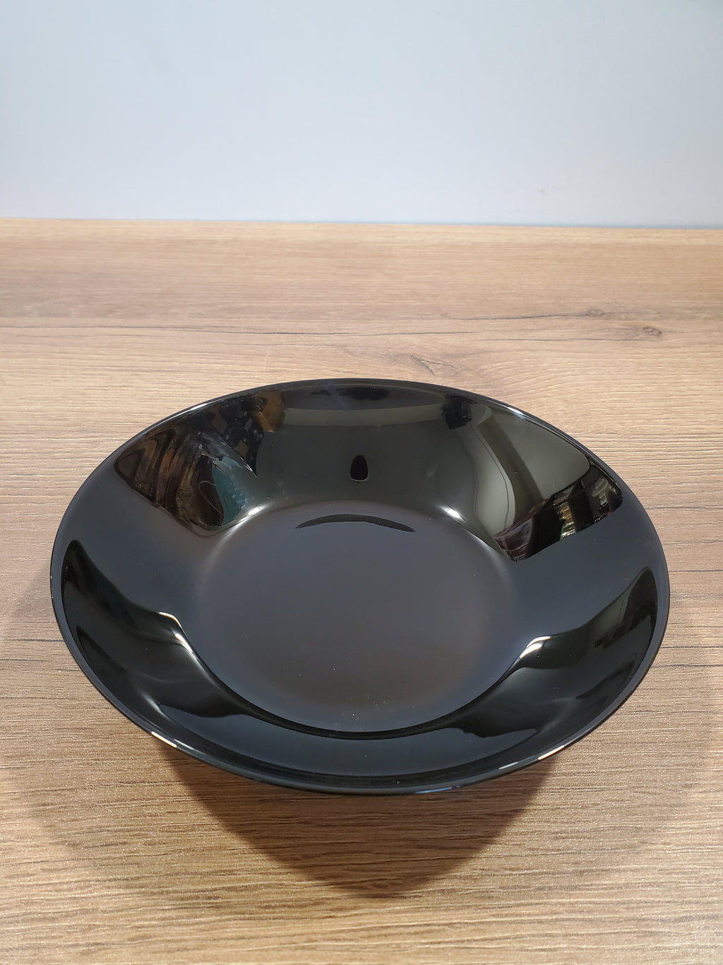 Plain Black 8.5" Inch Marble Deep Plate - 6-Piece Set (BNMQP80)