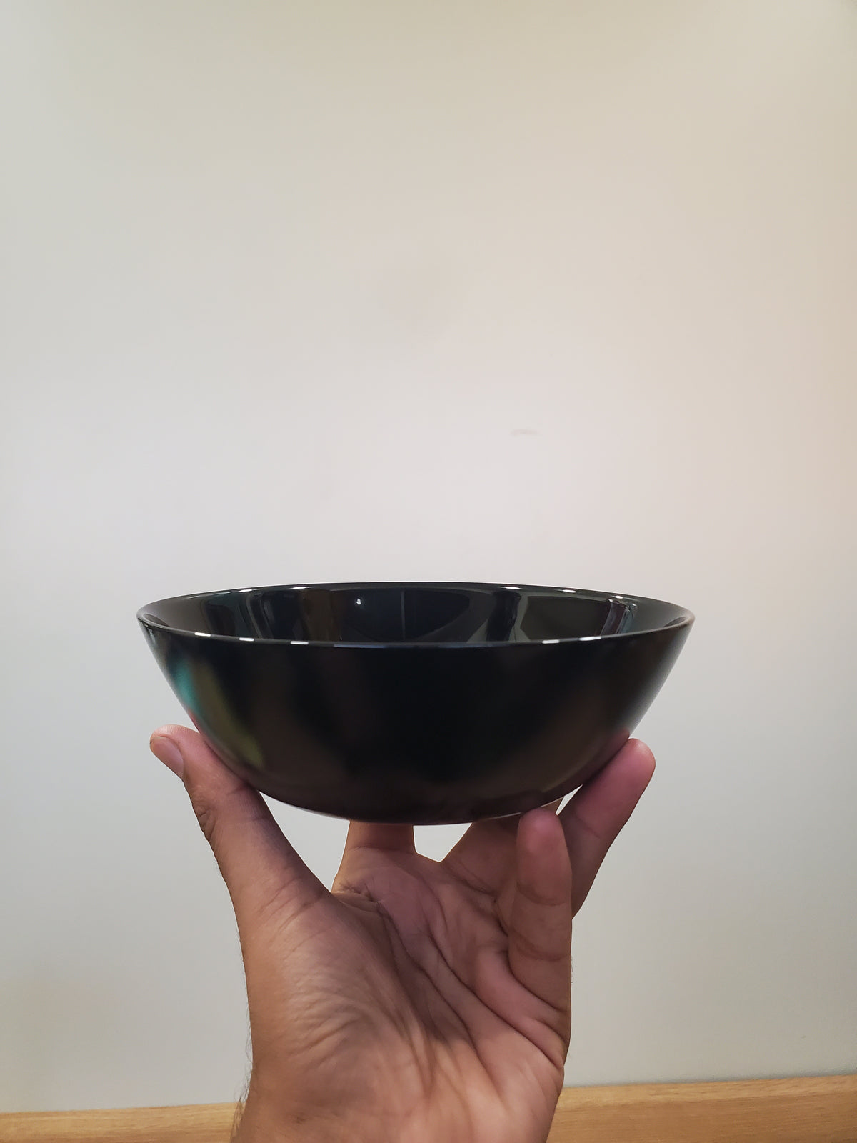 Plain Black 6 1/4" Inch Marble All Purpose Bowl - 6-Piece Set (BNMW625)