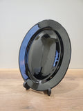 Plain Black 12" Marble Small Oval Dish - 1-Piece (BNRYP120)