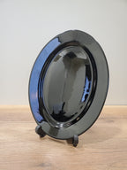 Plain Black 12" Marble Small Oval Dish - 1-Piece (BNRYP120)