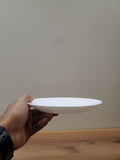 Plain White 7.5" Inch Marble Quarter Plate - 6-Piece Set (NMP70)