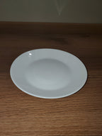 Plain White 7.5" Inch Marble Quarter Plate - 6-Piece Set (NMP70)