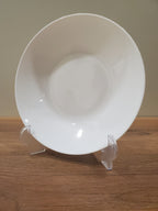Plain White 8.5" Inch Marble Deep Plate - 6-Piece Set (NMQP80)