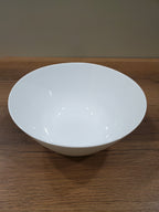 Plain White 9" Inch Marble Salad Bowl - 1-Piece (NMW95)