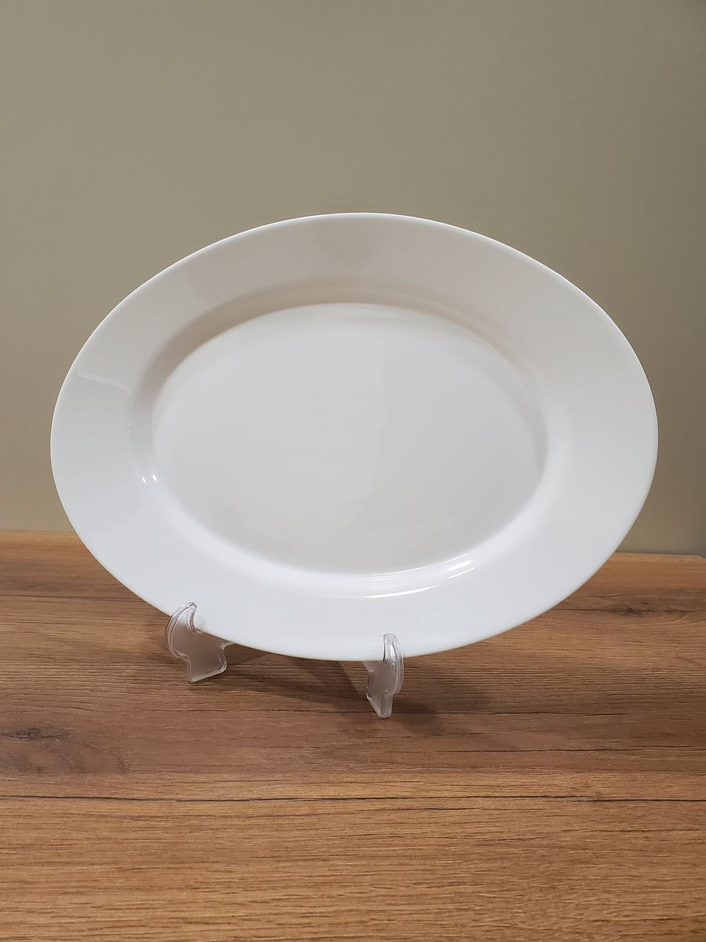 Plain White 14" Marble Large Dish - 1-Piece (NRYP140)