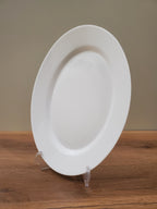 Plain White 14" Marble Large Dish - 1-Piece (NRYP140)