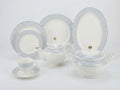 Blue Line Pattern Ceramic Dinner Set 61Pcs – 8 Person