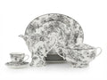 61-Piece Elegant Rose Floral Bone China Dinnerware Set