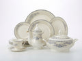 Ivory Blue Ornamental Ceramic Dinner Set 61Pcs – 8 Person