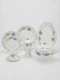Blue Floral & Gold Ceramic Dinner Set 61Pcs – 8 Person