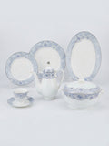 Blue Floral Border Ceramic Dinner Set 61Pcs – 8 Person