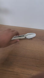 Premium Ivory Silicone Kitchen Utensil Set with Wooden Handles (WT013)